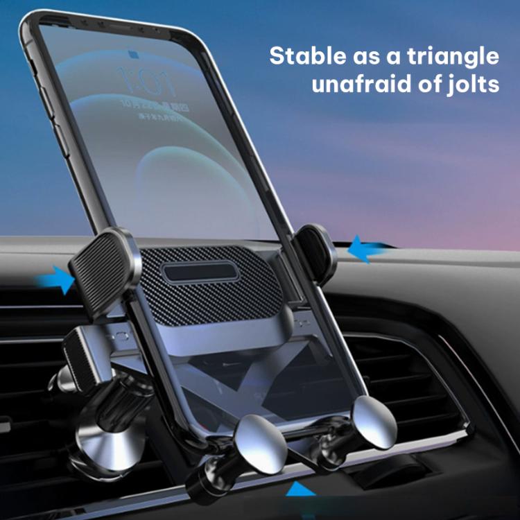 One-touch Retractable Car Phone Holder Main Body Accessory for 17mm Ball Joint - Black