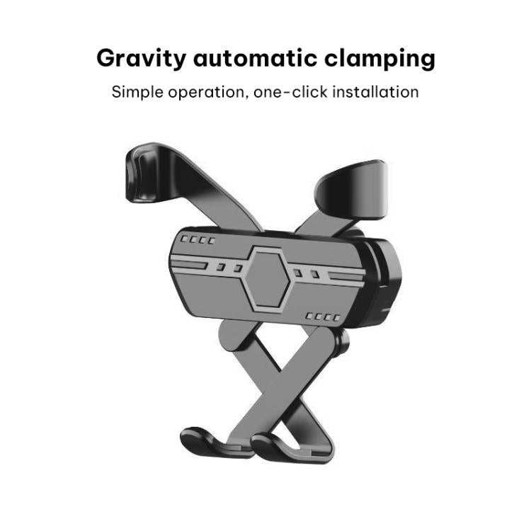Gravity Snap-on Type Car Phone Holder Main Body Accessory for 17mm Ball Joint - Black