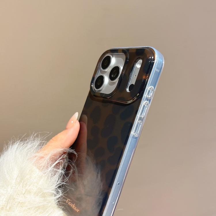 For iPhone 15 Pro Premium Brown Leopard Print TPU Phone Case