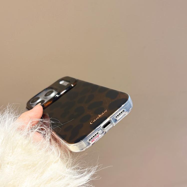 For iPhone 17 Premium Brown Leopard Print TPU Phone Case