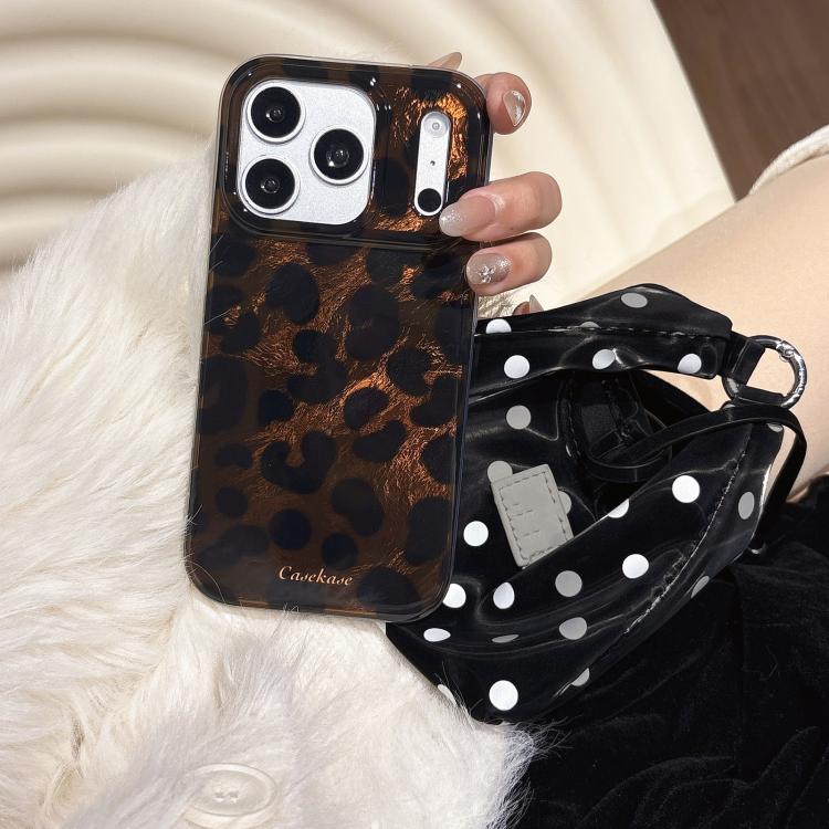 For iPhone 14 Pro Premium Brown Leopard Print TPU Phone Case