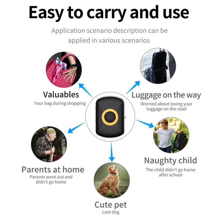 FA29C 4G GPS Location Tracker Anti-loss Device for The Elderly Children Pets, Model:American Version - Black
