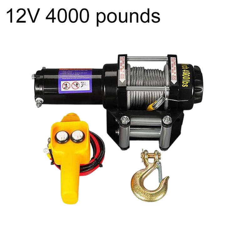 12V 4000 Lbs Manual Operation Handle Switch Car Electric Winch