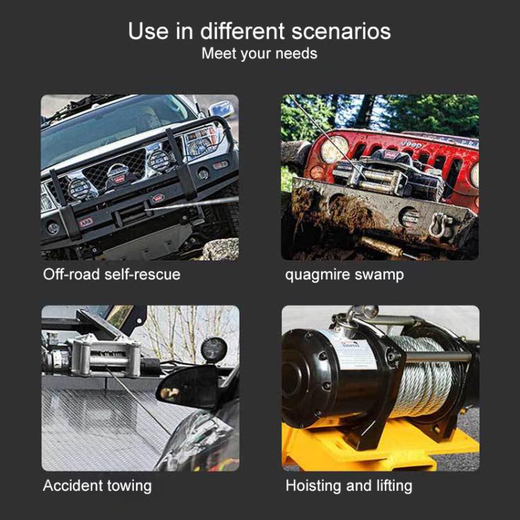 12V 3500 Lbs Manual Operation Handle Switch Car Electric Winch