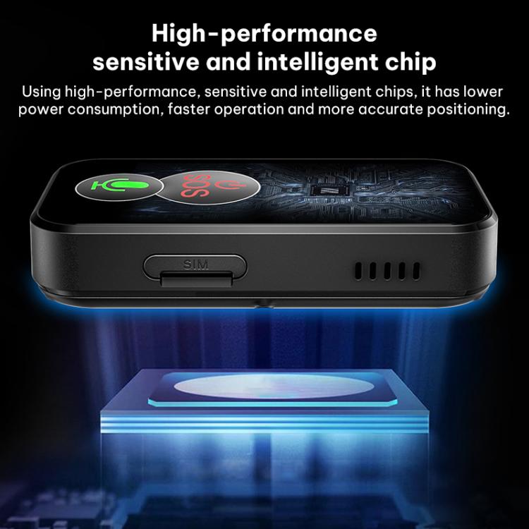 FA81 1.0-inch TFT Display 4G GPS Location Tracker Anti-loss Device for The Elderly Children, Model:American Version - Black