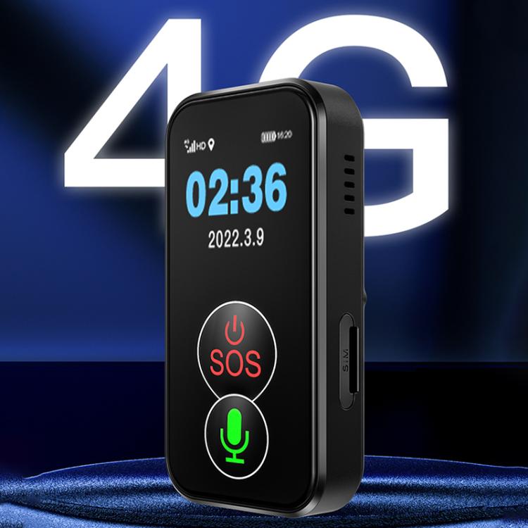 FA81 1.0-inch TFT Display 4G GPS Location Tracker Anti-loss Device for The Elderly Children, Model:American Version - Black