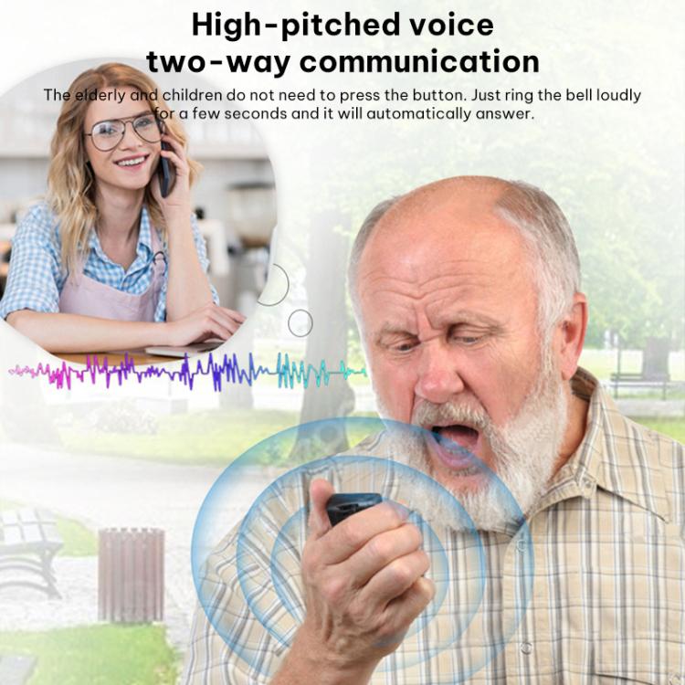 FA81 1.0-inch TFT Display 4G GPS Location Tracker Anti-loss Device for The Elderly Children, Model:American Version - Black