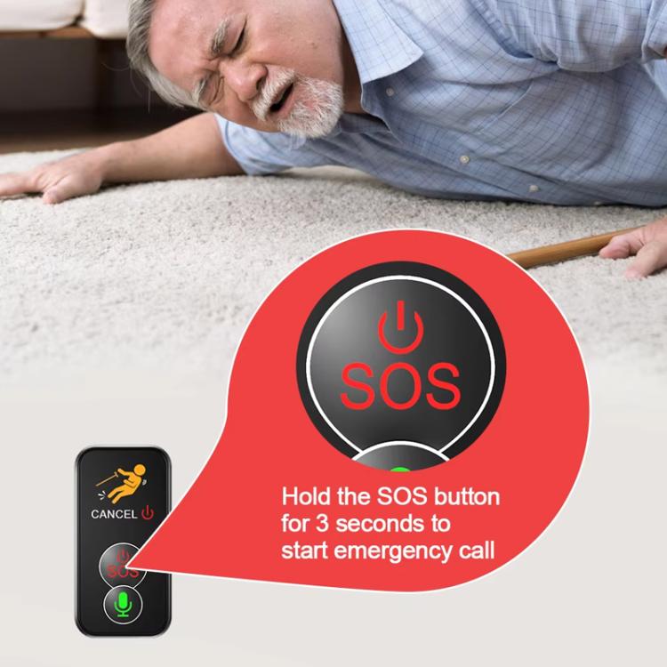 FA81 1.0-inch TFT Display 4G GPS Location Tracker Anti-loss Device for The Elderly Children, Model:American Version - Black