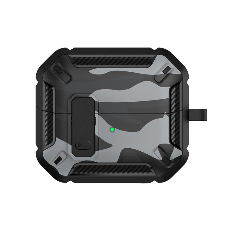 For Samsung Galaxy Buds3 / 3 Pro / 3 FE XDcase Camouflage Security Lock Earbuds Case with Carabiner