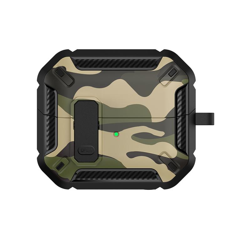 For Samsung Galaxy Buds3 / 3 Pro / 3 FE XDcase Camouflage Security Lock Earbuds Case with Carabiner