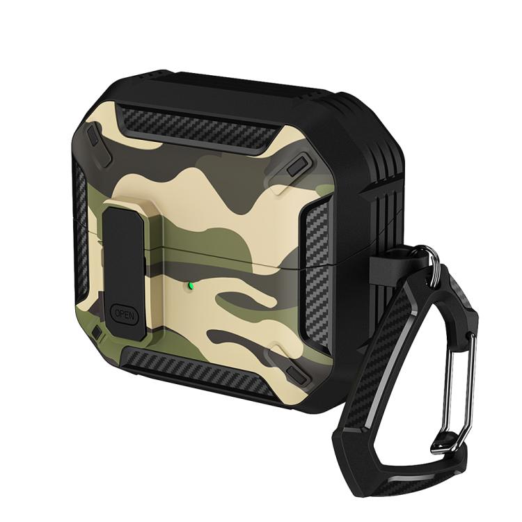 For Samsung Galaxy Buds3 / 3 Pro / 3 FE XDcase Camouflage Security Lock Earbuds Case with Carabiner