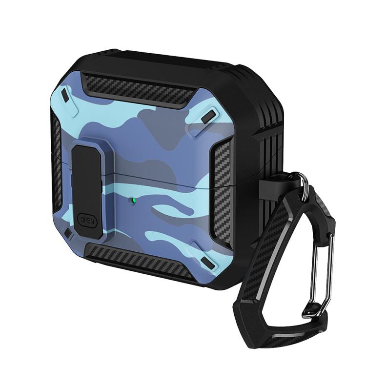 For Samsung Galaxy Buds3 / 3 Pro / 3 FE XDcase Camouflage Security Lock Earbuds Case with Carabiner