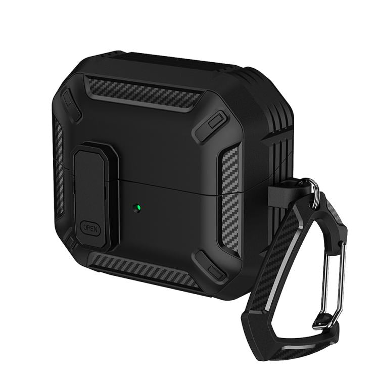 For Samsung Galaxy Buds3 / 3 Pro / 3 FE XDcase Solid Color Security Lock Earbuds Case with Carabiner