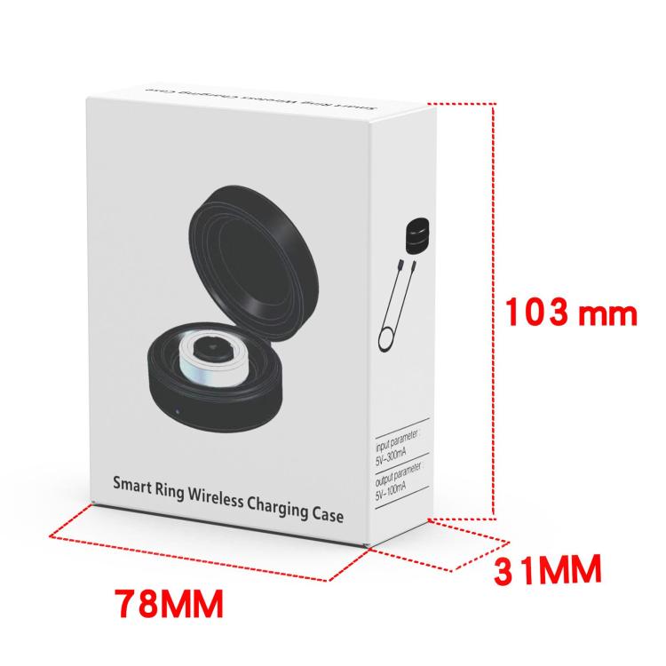 For OURA Ring Gen3 Ring Smart Ring Charging Box Cradle Dock, Model:Size 10 - Black