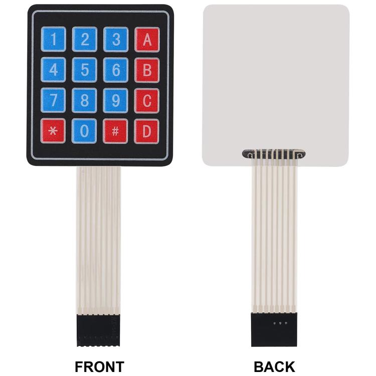 2pcs Membrane Switch Matrix Array Keyboard Keypad Control Panel Pad DIY Kit, Type:4x4