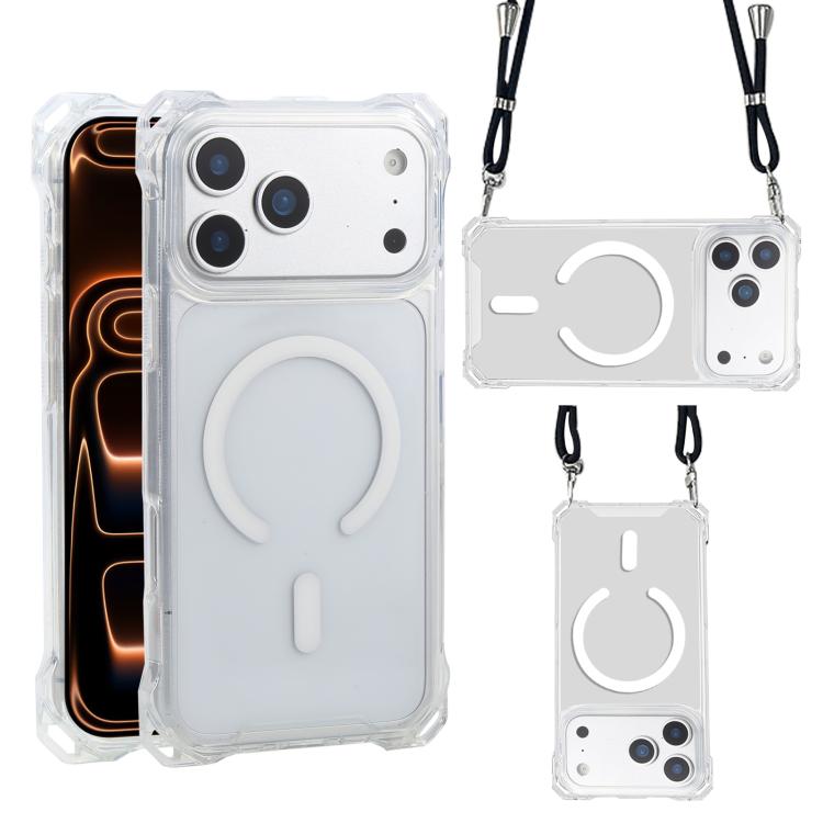For iPhone 17 Pro Max XDcase Four-Corner Hole Shockproof Magnetic Phone Case, Lanyard Not Included