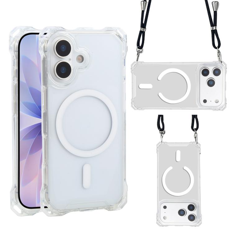 For iPhone 17 XDcase Four-Corner Hole Shockproof Magnetic Phone Case, Lanyard Not Included