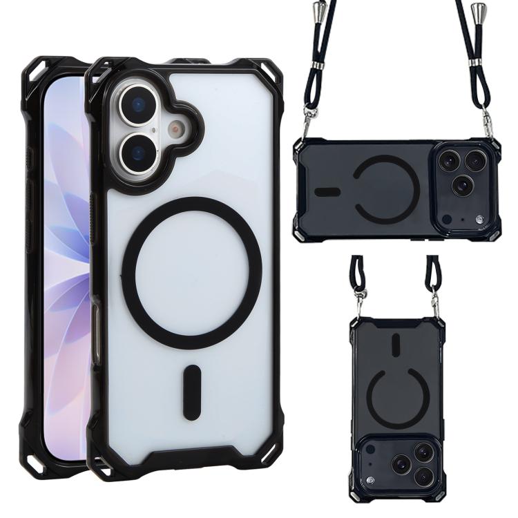 For iPhone 17 XDcase Four-Corner Hole Shockproof Magnetic Phone Case, Lanyard Not Included
