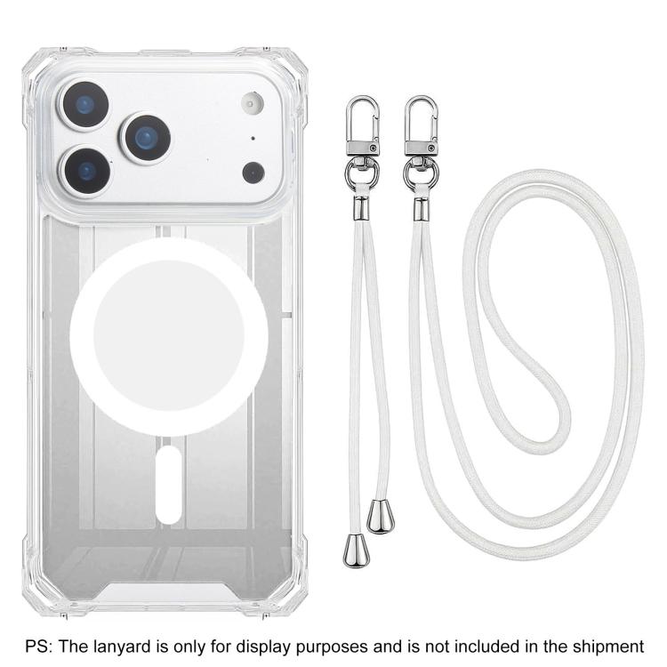 For iPhone 17 XDcase Four-Corner Hole Shockproof Magnetic Phone Case, Lanyard Not Included