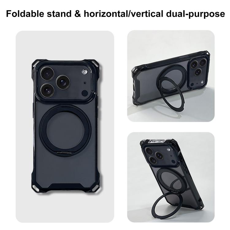 For iPhone 17 Pro XDcase Pivot Stand Four-Corner Hole Magnetic Phone Case, Lanyard Not Included