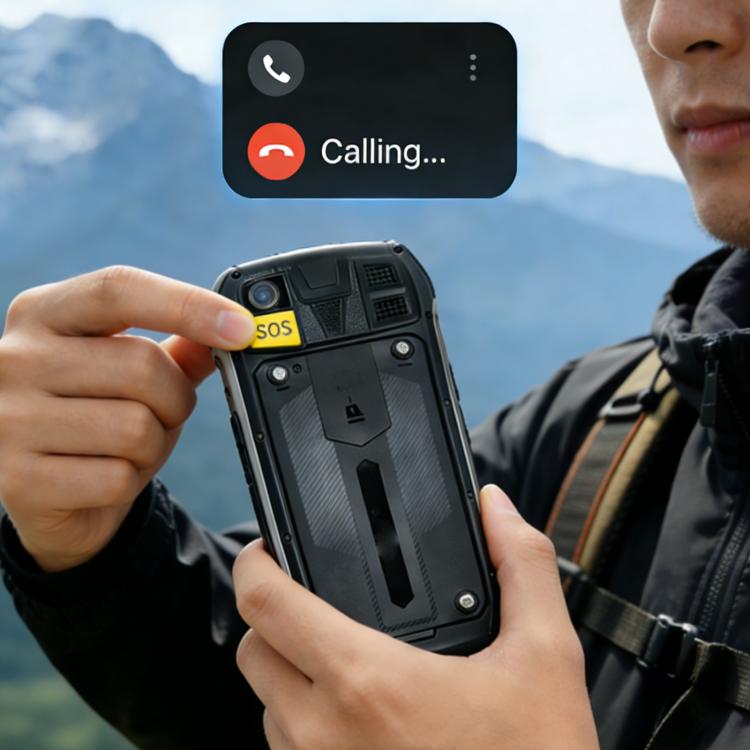 HP289 4G IP68 Rugged Phone, 2.8 inch, 4500mAh Battery, Network: 4G, BT, FM, SOS, Torch, Plug:EU Plug - Black