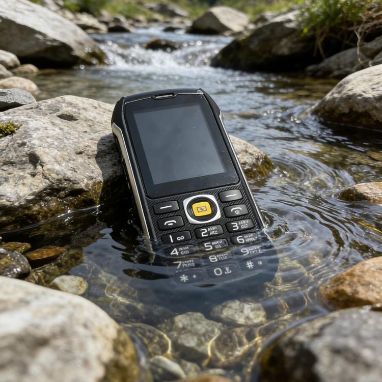 HP289 4G IP68 Rugged Phone, 2.8 inch, 4500mAh Battery, Network: 4G, BT, FM, SOS, Torch, Plug:EU Plug - Black
