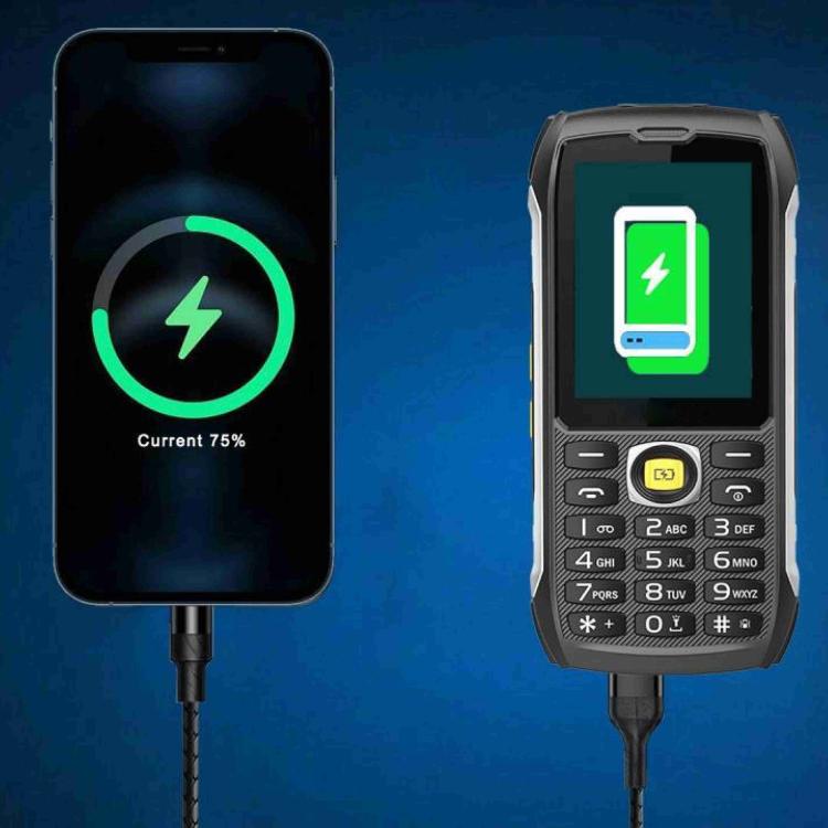 HP289 4G IP68 Rugged Phone, 2.8 inch, 4500mAh Battery, Network: 4G, BT, FM, SOS, Torch, Plug:UK Plug - Black