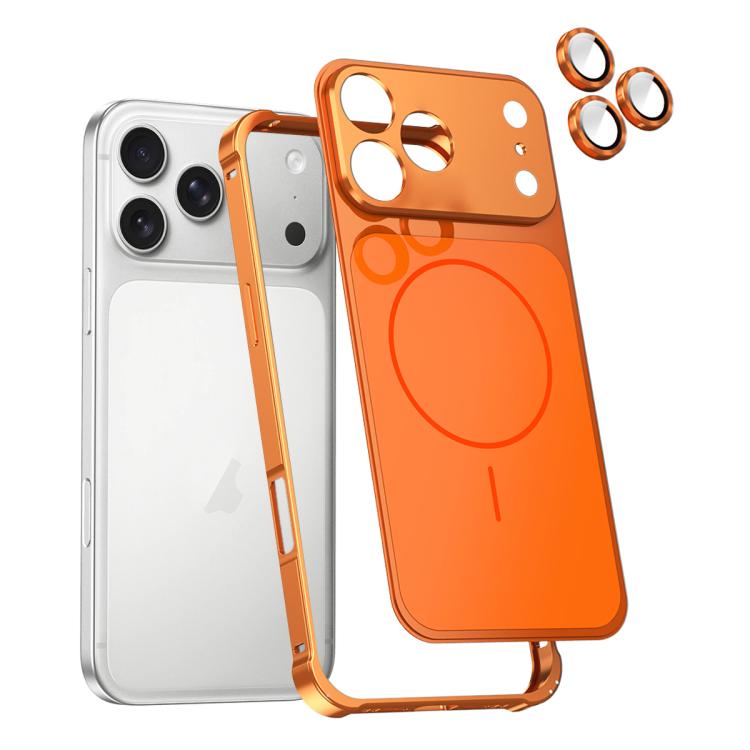 For iPhone 17 Pro Max Change to 17 Series X1 Metal Frame + Lens Magnetic Phone Case