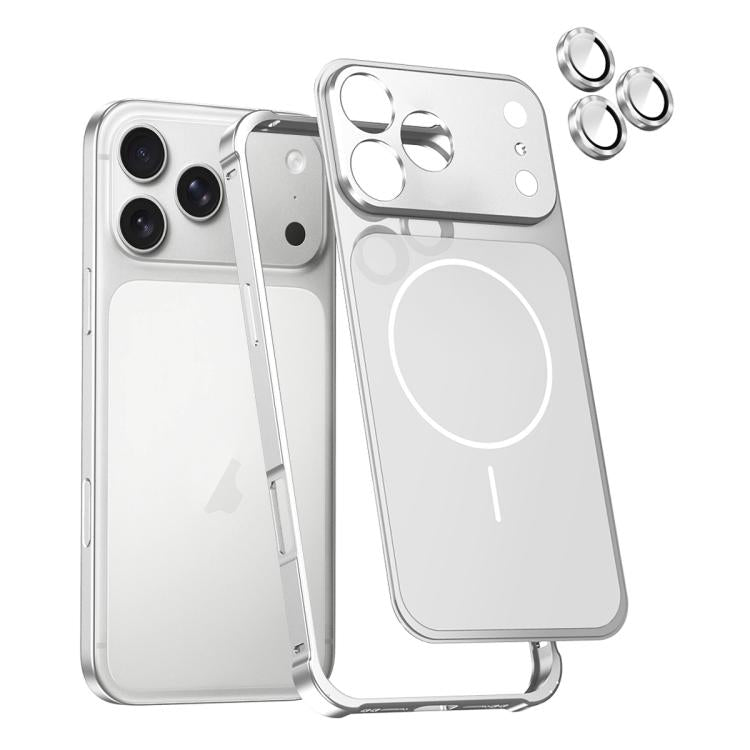 For iPhone 17 Pro Max Change to 17 Series X1 Metal Frame + Lens Magnetic Phone Case