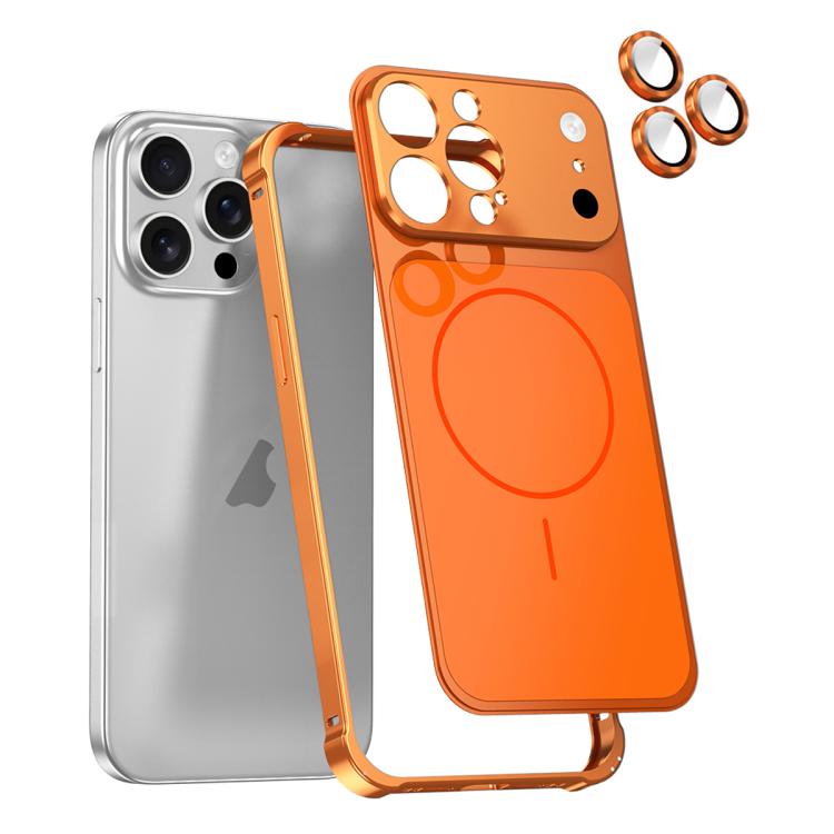For iPhone 13 Pro Max Change to 17 Series X1 Metal Frame + Lens Magnetic Phone Case