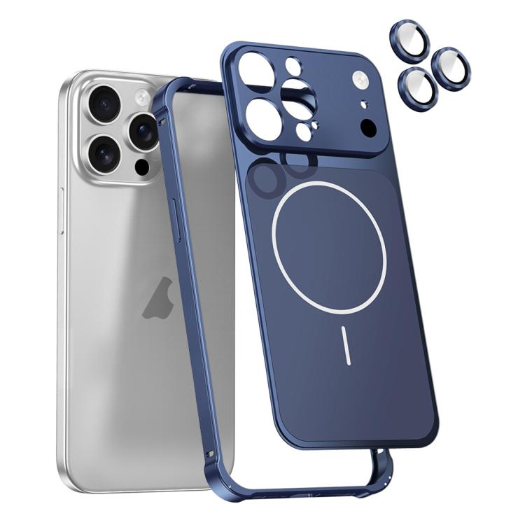 For iPhone 13 Pro Max Change to 17 Series X1 Metal Frame + Lens Magnetic Phone Case