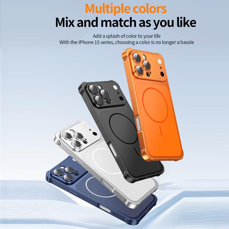 For iPhone 17 Pro Change to 17 Series X1 Metal Frame + Lens Magnetic Phone Case