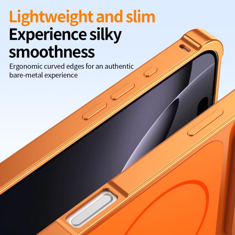 For iPhone 15 Pro Max Change to 17 Series X1 Metal Frame + Lens Magnetic Phone Case