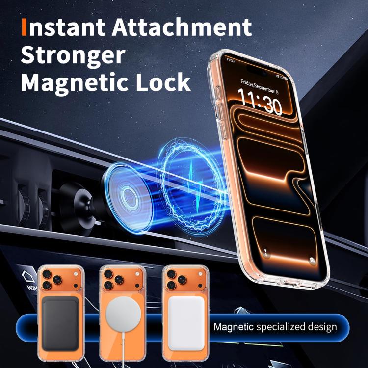 For iPhone 17 Pro Max Colorful Hard PC Hybrid Soft TPU Magnetic Phone Case