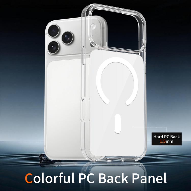 For iPhone 17 Pro Max Colorful Hard PC Hybrid Soft TPU Magnetic Phone Case