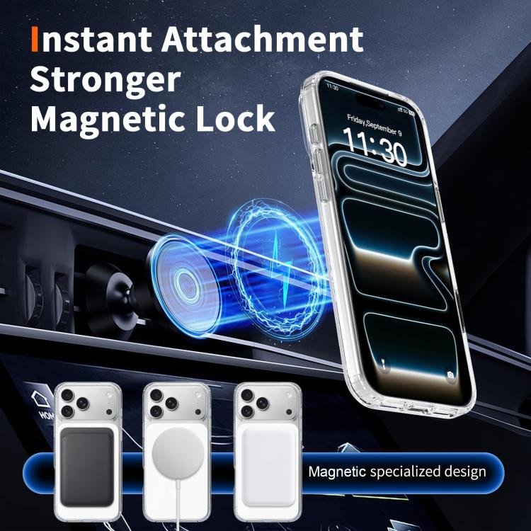 For iPhone 17 Pro Max Colorful Hard PC Hybrid Soft TPU Magnetic Phone Case