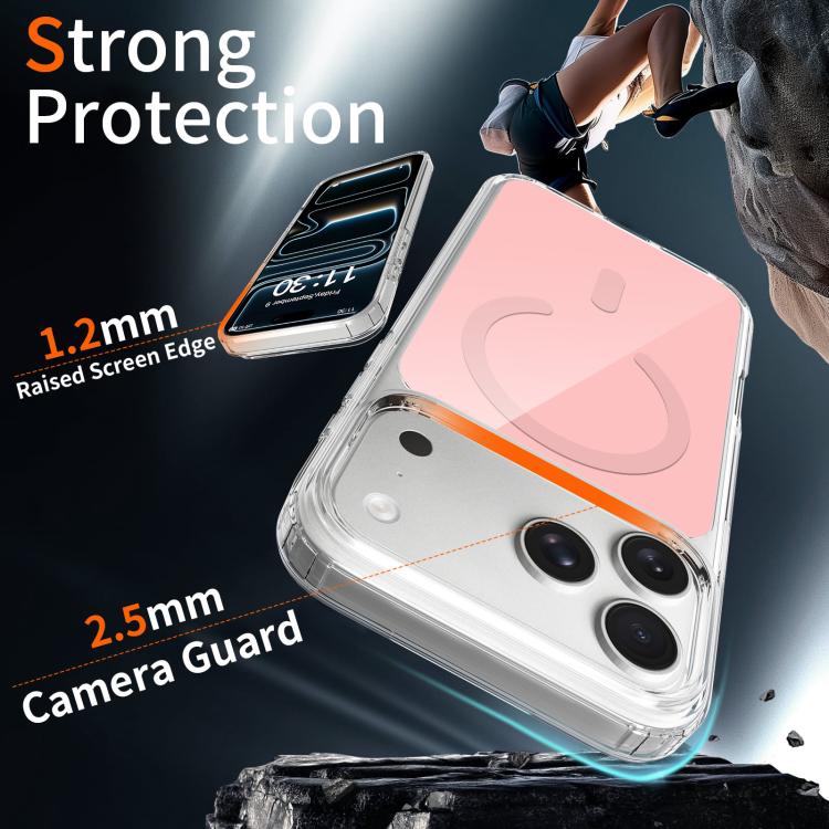 For iPhone 17 Pro Max Colorful Hard PC Hybrid Soft TPU Magnetic Phone Case