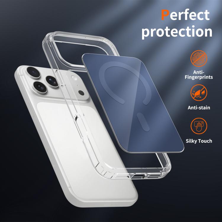 For iPhone 17 Pro Max Colorful Hard PC Hybrid Soft TPU Magnetic Phone Case