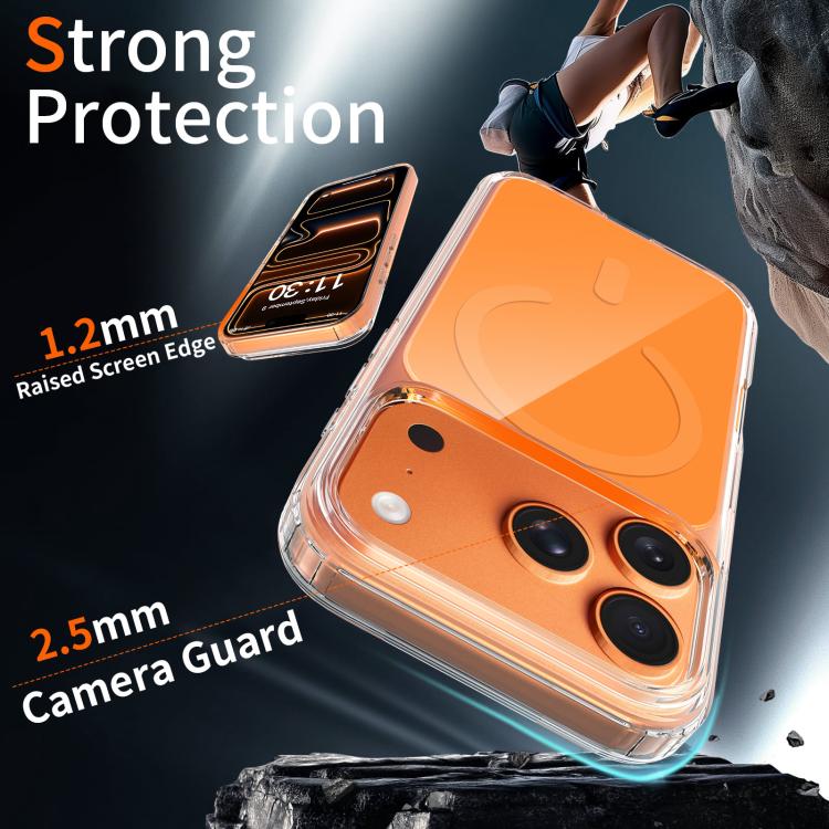 For iPhone 17 Pro Colorful Hard PC Hybrid Soft TPU Magnetic Phone Case