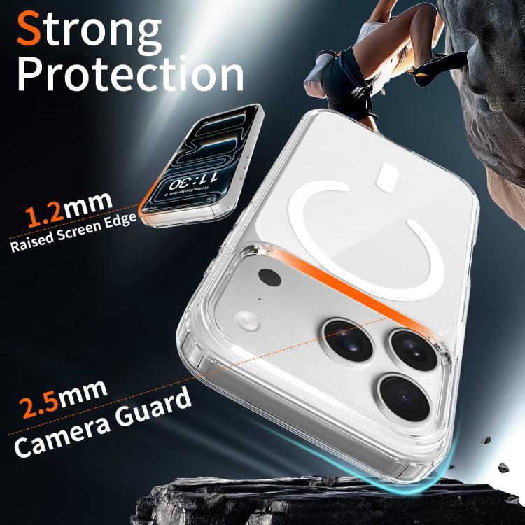 For iPhone 17 Pro Colorful Hard PC Hybrid Soft TPU Magnetic Phone Case