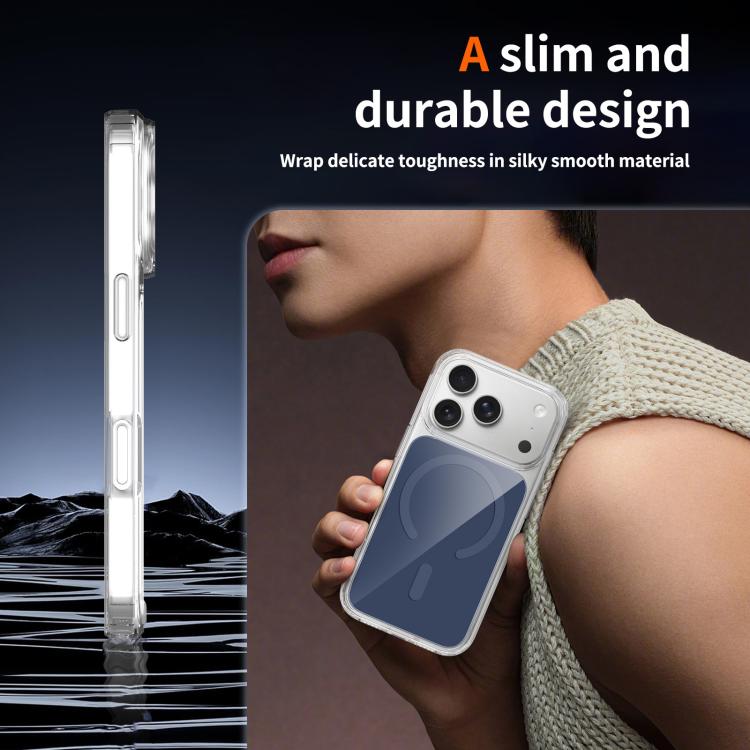 For iPhone 17 Pro Colorful Hard PC Hybrid Soft TPU Magnetic Phone Case