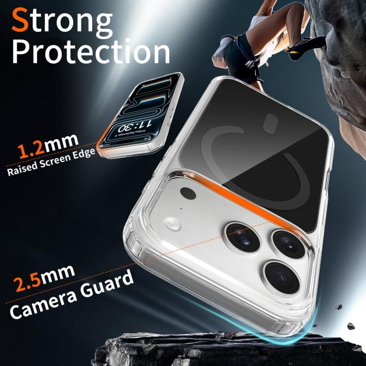 For iPhone 17 Pro Colorful Hard PC Hybrid Soft TPU Magnetic Phone Case