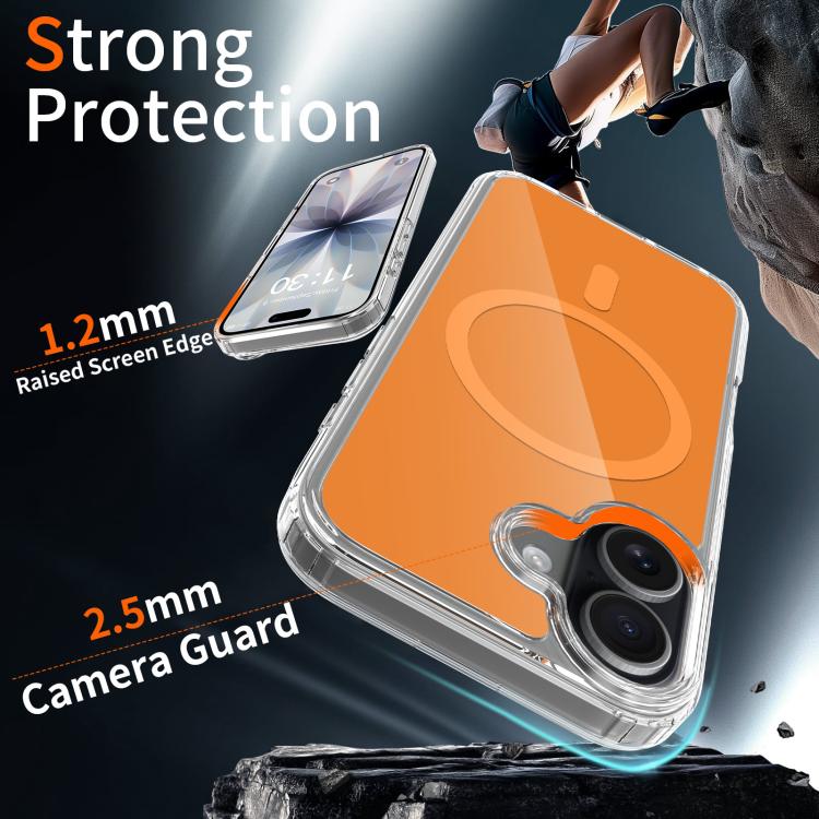 For iPhone 17 Colorful Hard PC Hybrid Soft TPU Magnetic Phone Case