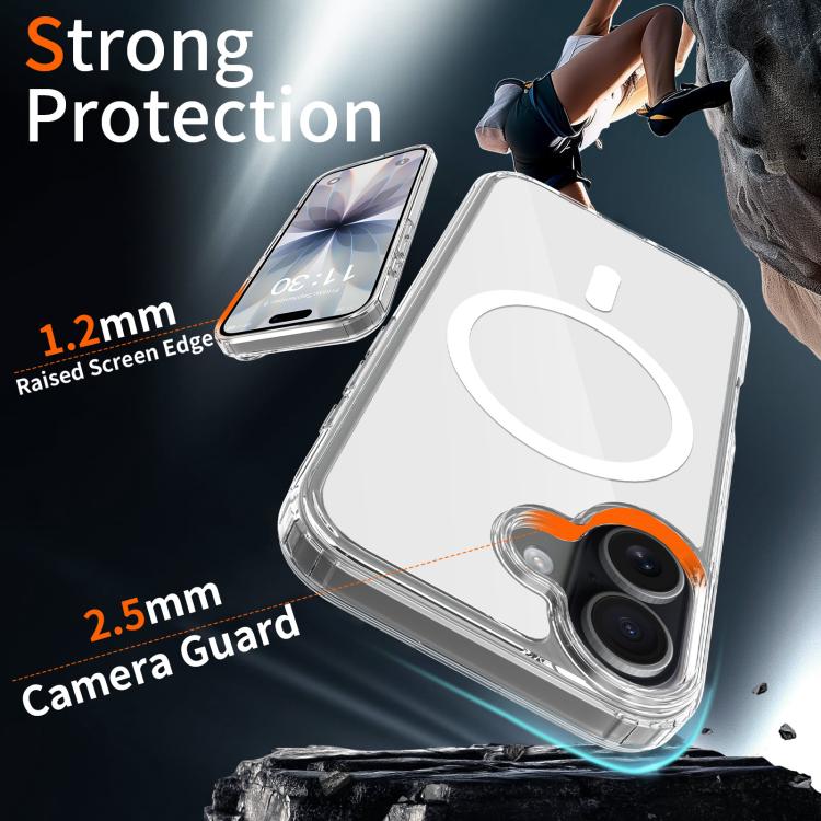 For iPhone 17 Colorful Hard PC Hybrid Soft TPU Magnetic Phone Case