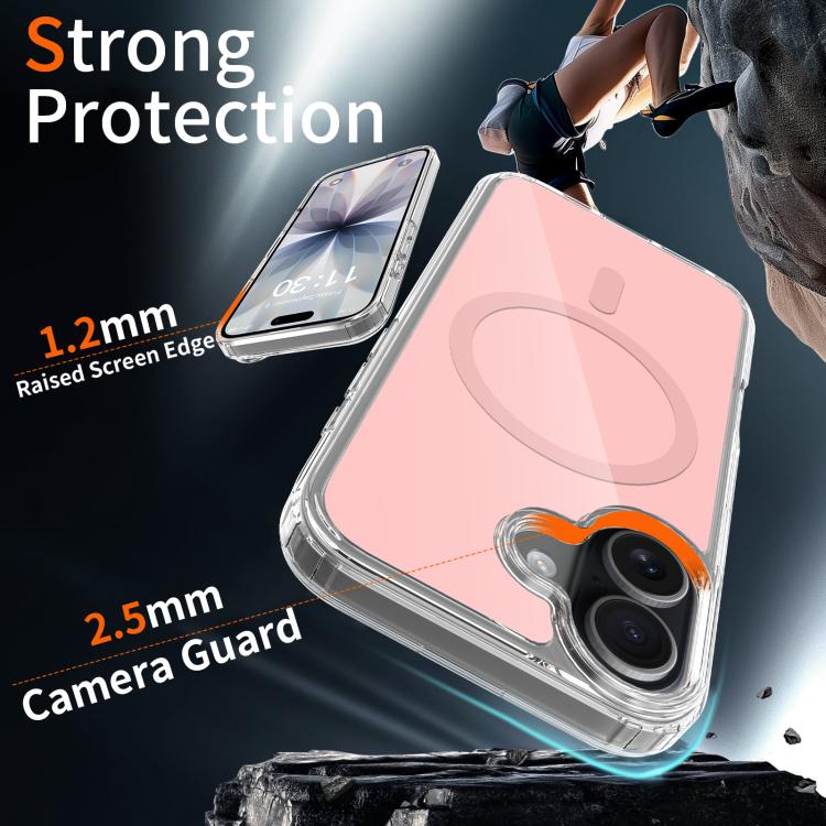 For iPhone 17 Colorful Hard PC Hybrid Soft TPU Magnetic Phone Case