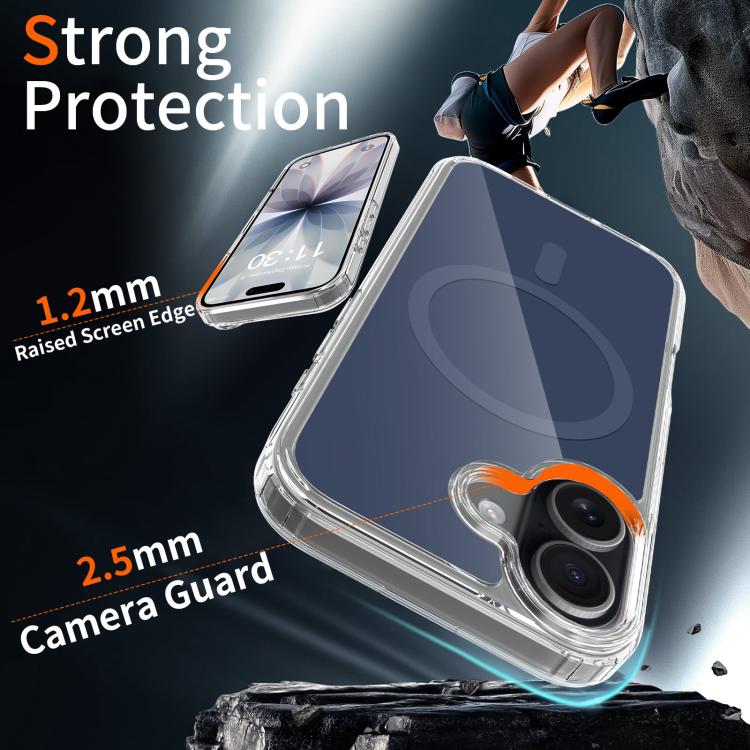 For iPhone 17 Colorful Hard PC Hybrid Soft TPU Magnetic Phone Case