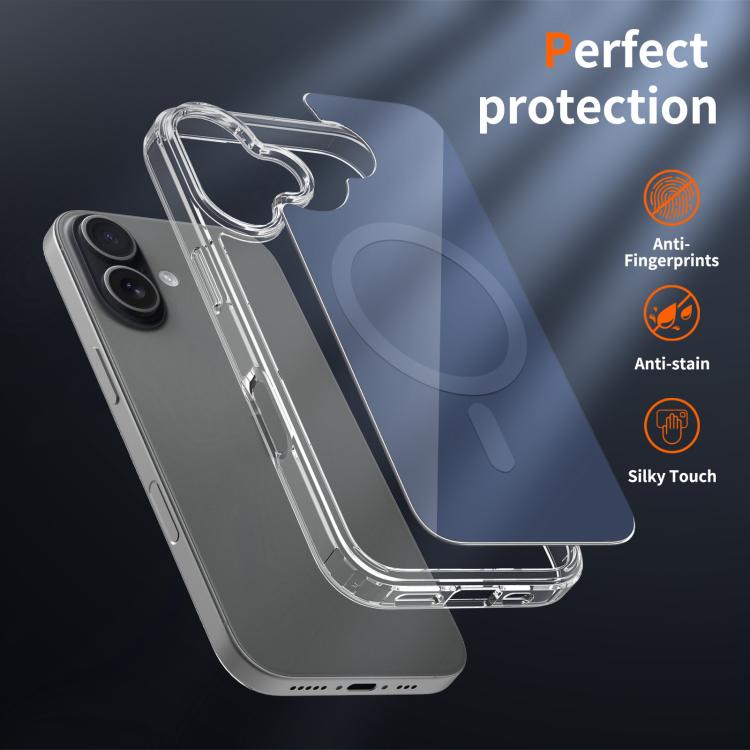For iPhone 17 Colorful Hard PC Hybrid Soft TPU Magnetic Phone Case
