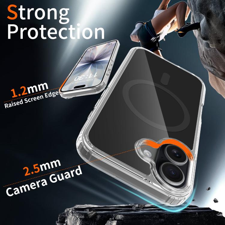 For iPhone 17 Colorful Hard PC Hybrid Soft TPU Magnetic Phone Case