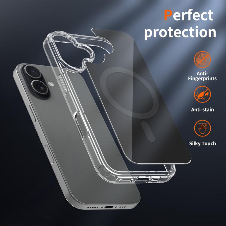 For iPhone 17 Colorful Hard PC Hybrid Soft TPU Magnetic Phone Case