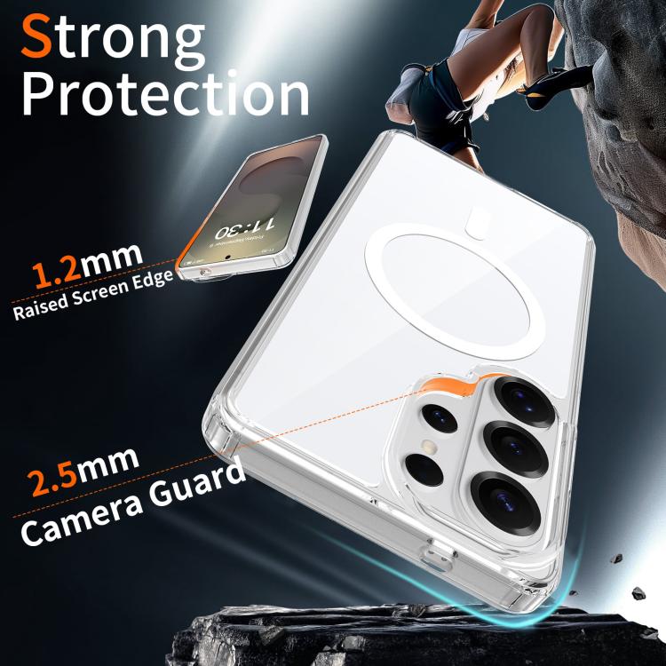 For Samsung Galaxy S26 Ultra 5G Colorful Hard PC Hybrid Soft TPU Magnetic Phone Case